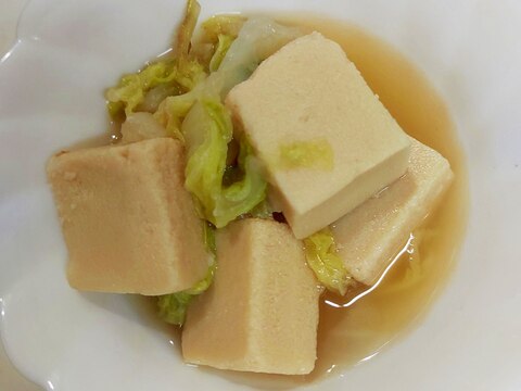 高野豆腐と白菜のピリ辛煮